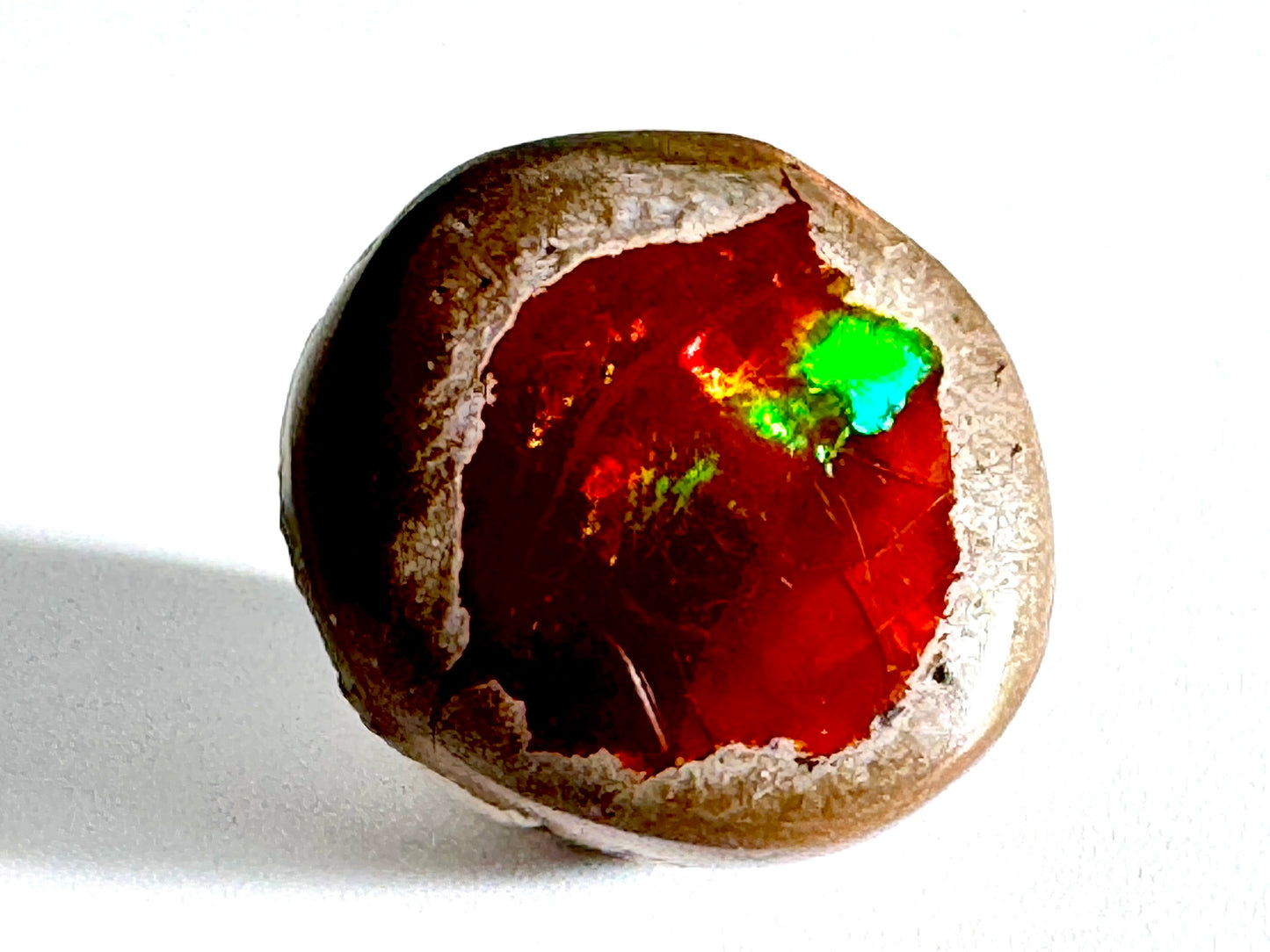 Ethiopian Shewa Opal: Polished Chocolate Opal Gemstone 7.11 Grams