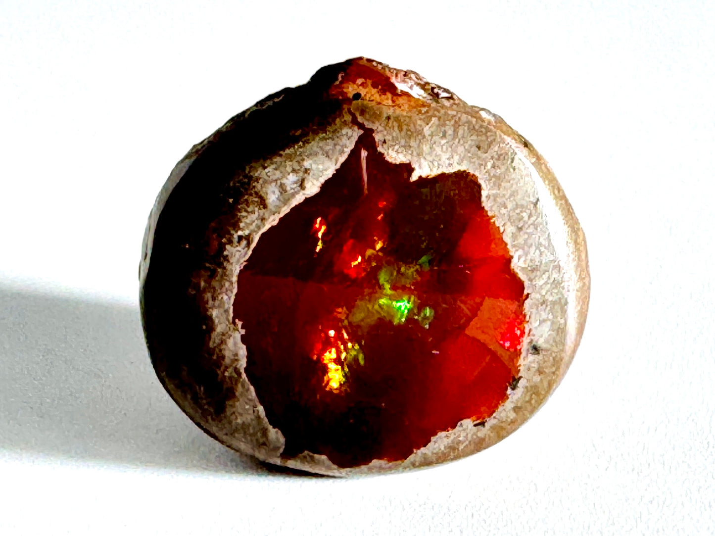 Ethiopian Shewa Opal: Polished Chocolate Opal Gemstone 7.11 Grams