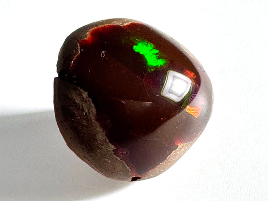 Ethiopian Shewa Opal: Polished Chocolate Opal Gemstone 14.46 Grams