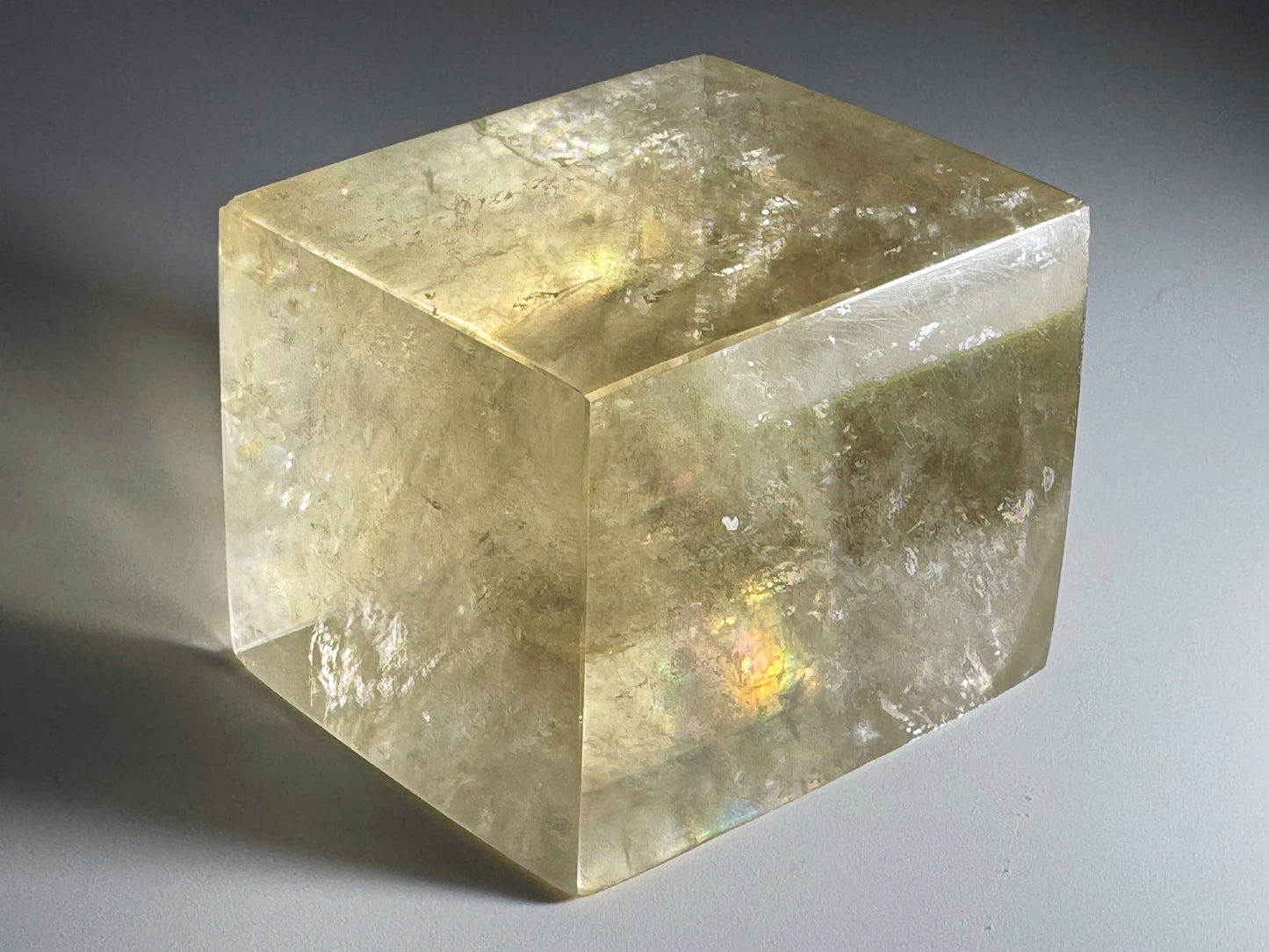 Polished Optical Honey Calcite Crystal 5cm