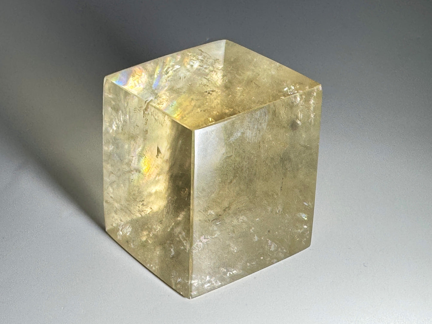 Polished Optical Honey Calcite Crystal 5cm