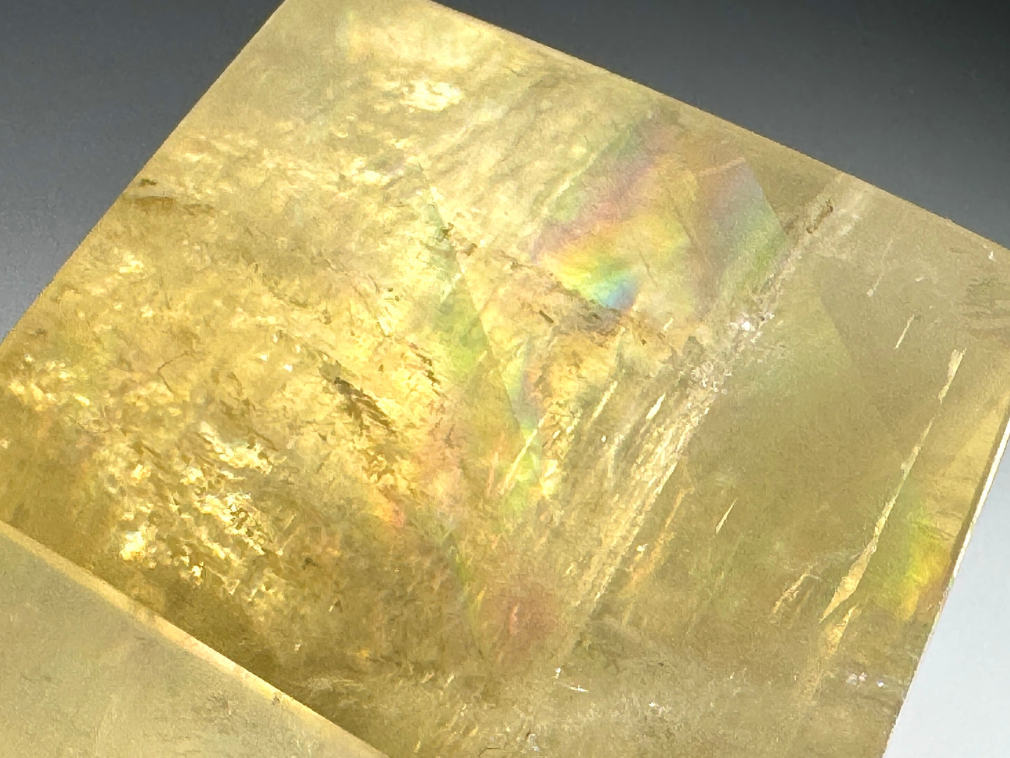 Polished Optical Honey Calcite Crystal 5cm