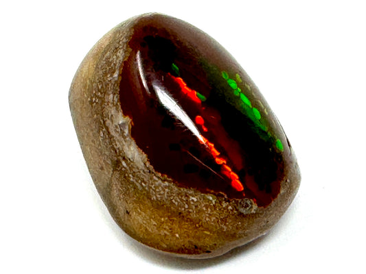 Ethiopian Shewa Opal: Polished Chocolate Opal Gemstone 5.68g