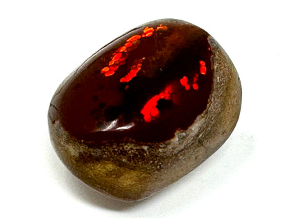Ethiopian Shewa Opal: Polished Chocolate Opal Gemstone 5.68g
