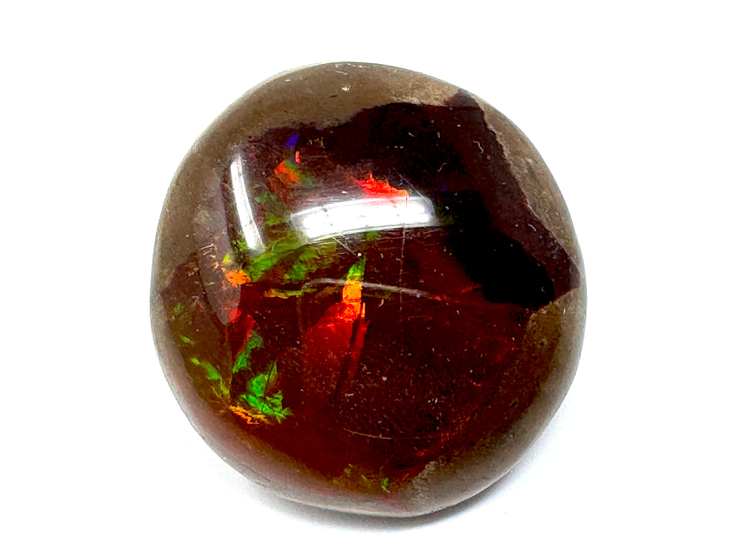 Ethiopian Shewa Opal: Polished Chocolate Opal Gemstone 11.72g
