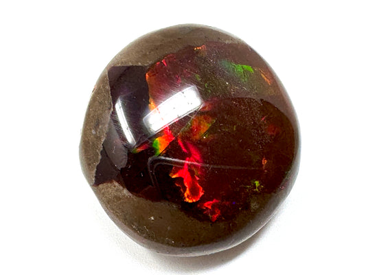 Ethiopian Shewa Opal: Polished Chocolate Opal Gemstone 11.72g
