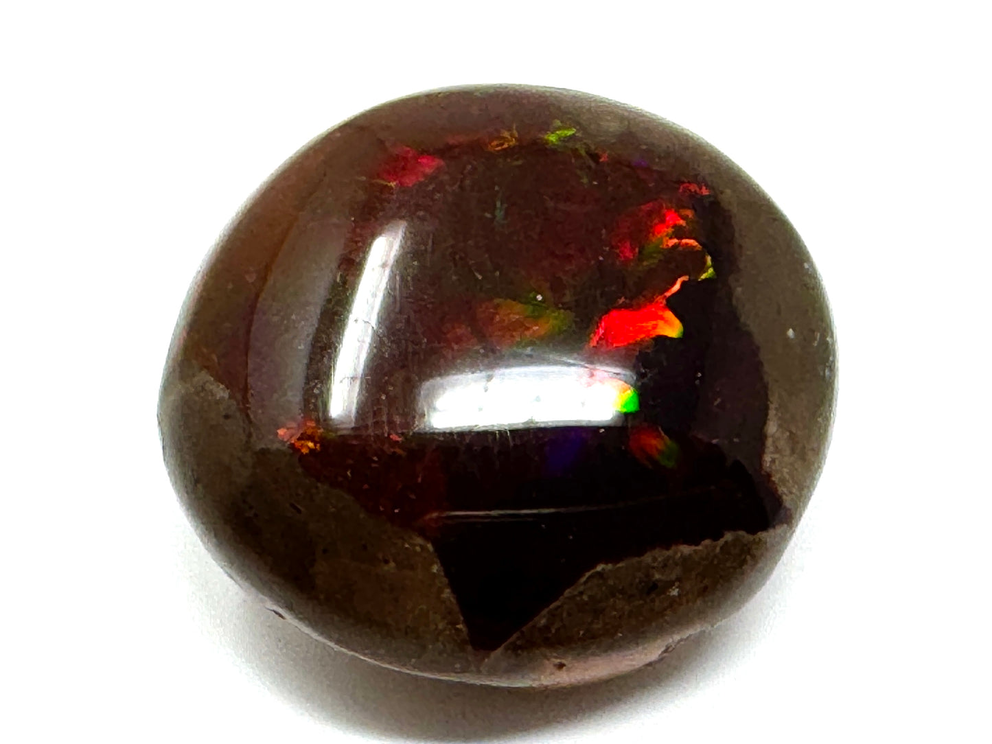 Ethiopian Shewa Opal: Polished Chocolate Opal Gemstone 11.72g