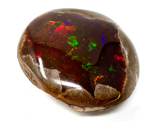 Ethiopian Shewa Opal: Polished Chocolate Opal Gemstone 12grams