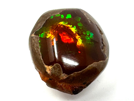 Ethiopian Shewa Opal: Polished Chocolate Opal Gemstone 7.29 Grams