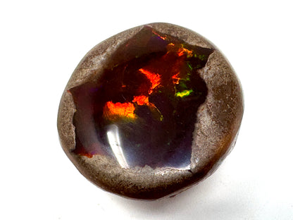 Large ethiopian Shewa Opal: Polished Chocolate Opal Gemstone 15.72 grams