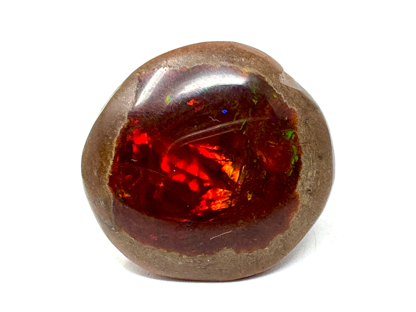 Ethiopian Shewa Opal: Polished Chocolate Opal Gemstone 9 grams