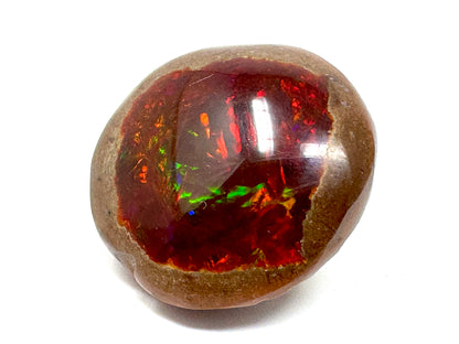 Ethiopian Shewa Opal: Polished Chocolate Opal Gemstone 9 grams