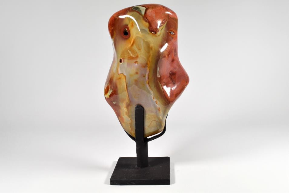 Large Polychrome Jasper Mounted Crystal Freeform 30.2cm