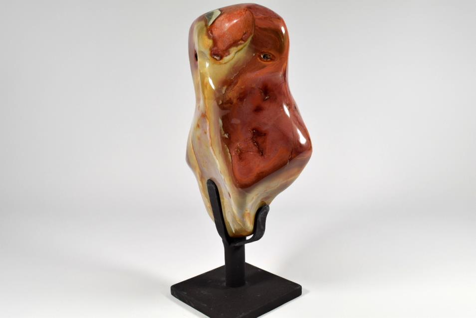 Large Polychrome Jasper Mounted Crystal Freeform 30.2cm