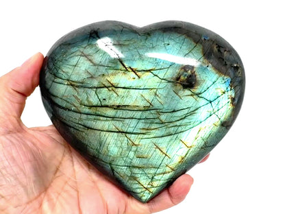 Large Labradorite Crystal Heart 13.4cm