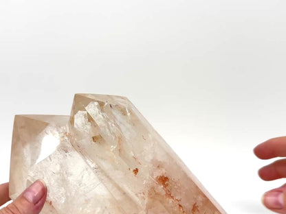 Large Twinned Clear Crystal Point 25cm