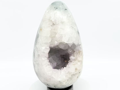Large Druzy Moss Agate Crystal Egg 26cm