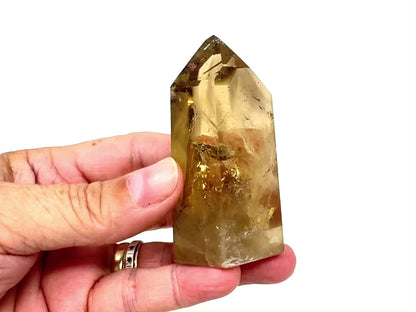 Natural Citrine Quartz Crystal Point 7.2cm