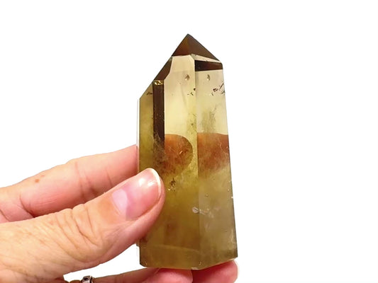 Natural Citrine Quartz Crystal Point 7.8cm