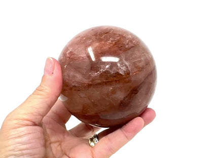 Large Hematoid Quartz Crystal Sphere 9.3cm