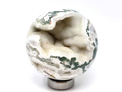 Large Druzy Tree Agate Crystal Sphere 12cm