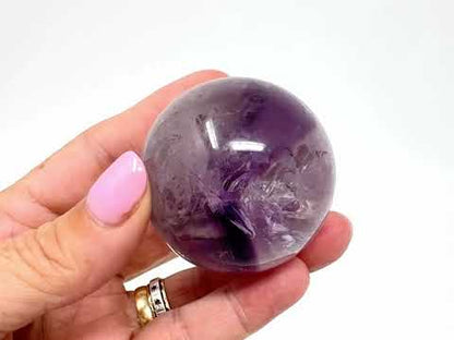 Amethyst Phantom Quartz Crystal Sphere 5cm