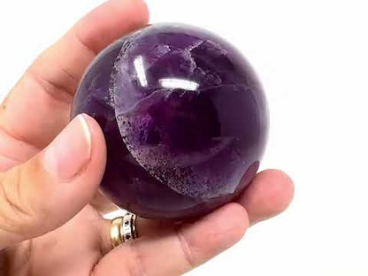 Purple Fluorite Crystal Sphere 6cm