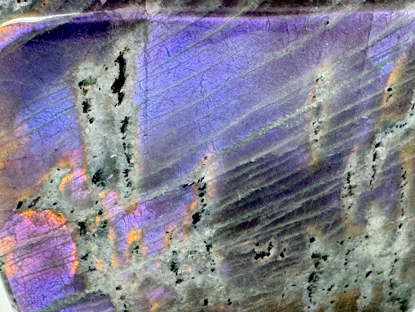 Large Purple Labradorite Freeform Crystal 14cm