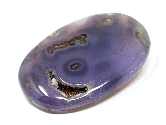 Purple Moss Agate Crystal Pebble 5.9cm