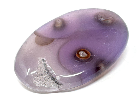 Purple Moss Agate Crystal Pebble 6.2cm