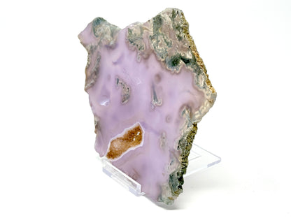 Druzy Purple Moss Agate Crystal Slice 14.1cm