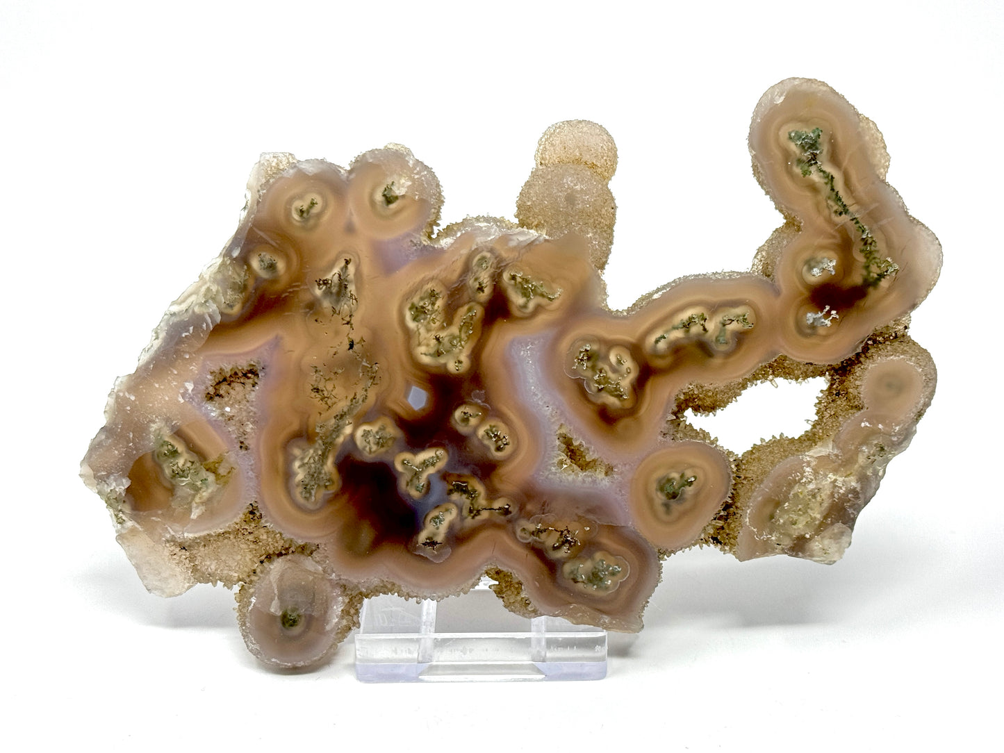 Purple Moss Agate Crystal Slice 14cm