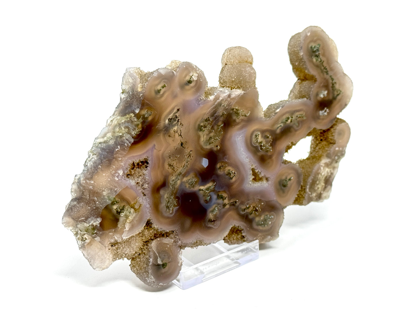 Purple Moss Agate Crystal Slice 14cm