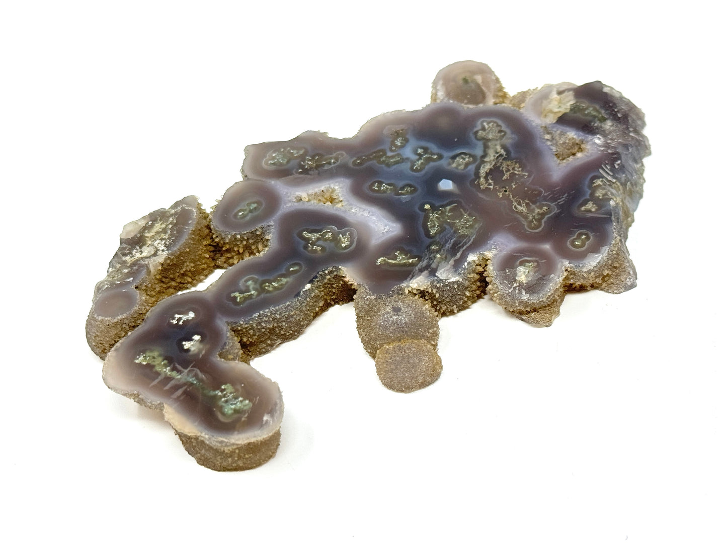 Purple Moss Agate Crystal Slice 14cm