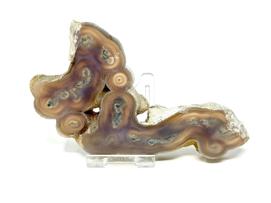 Purple Moss Agate Crystal Slice 13.2cm