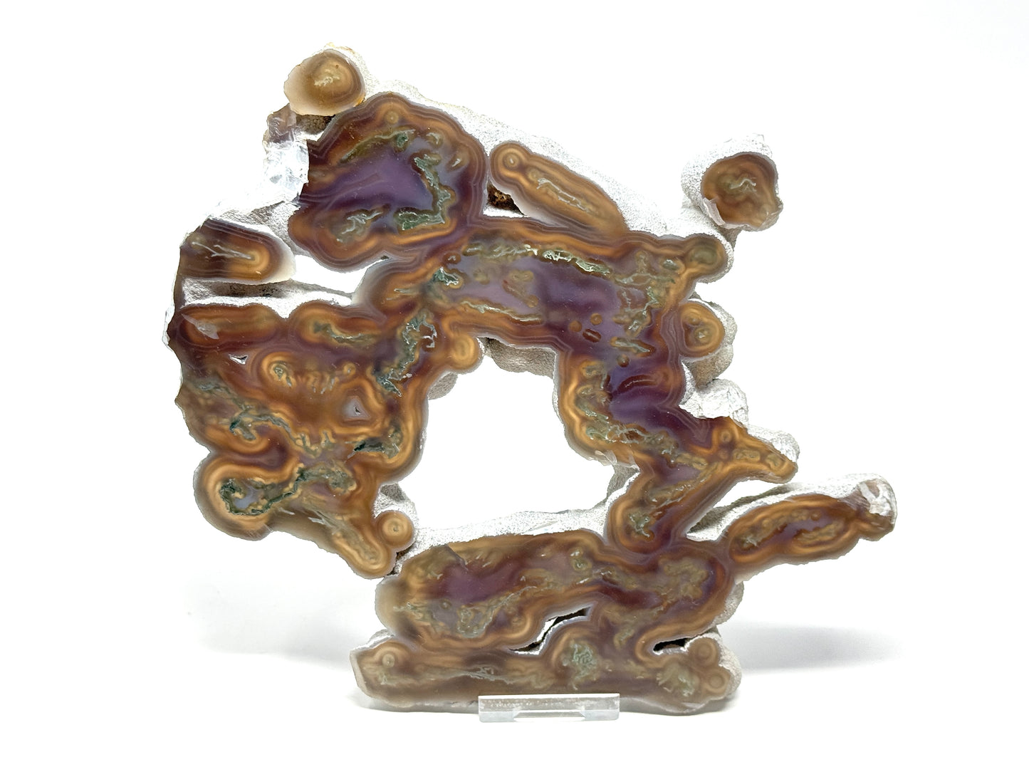 Purple Moss Agate Crystal Slice 19.5cm