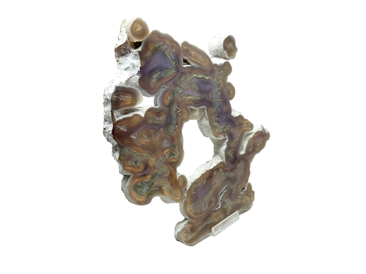 Purple Moss Agate Crystal Slice 19.5cm