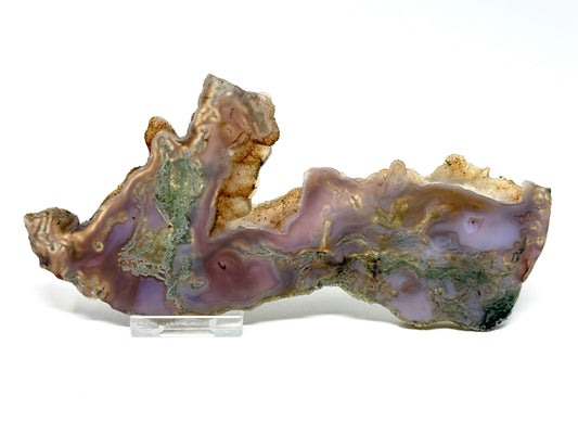 Purple Moss Agate Crystal Slice 19cm