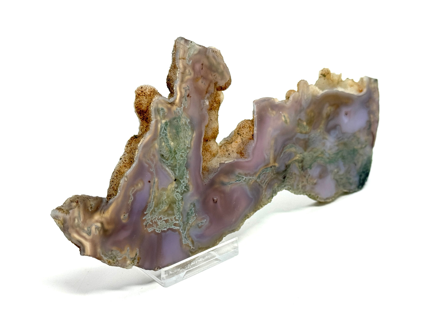 Purple Moss Agate Crystal Slice 19cm
