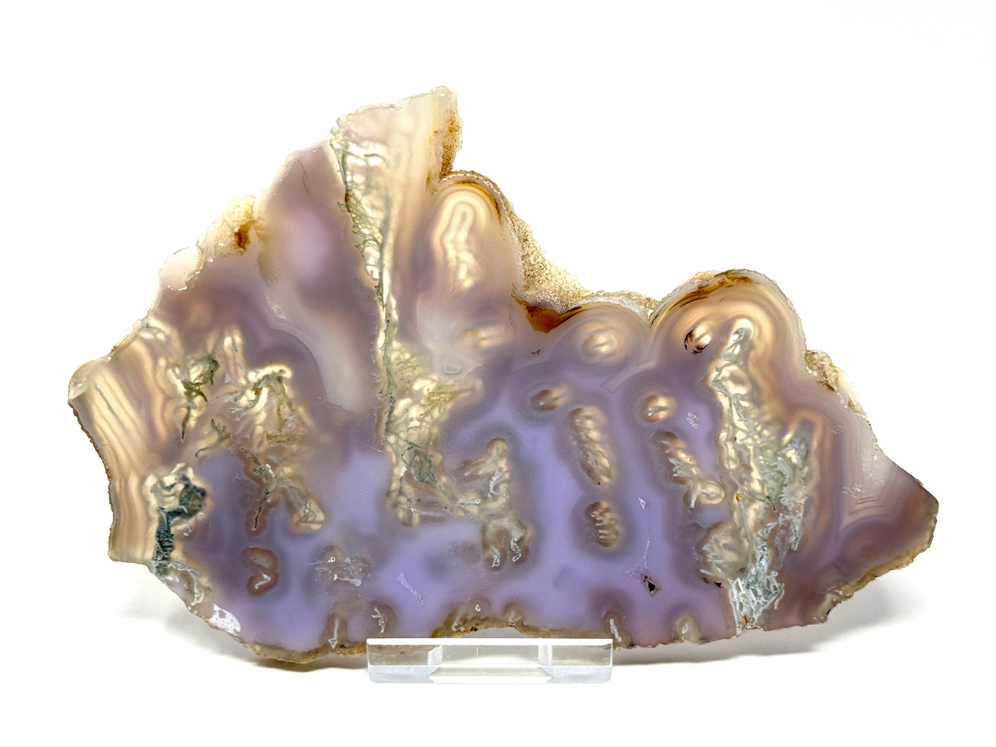 Purple Moss Agate Crystal Slice 14.5cm