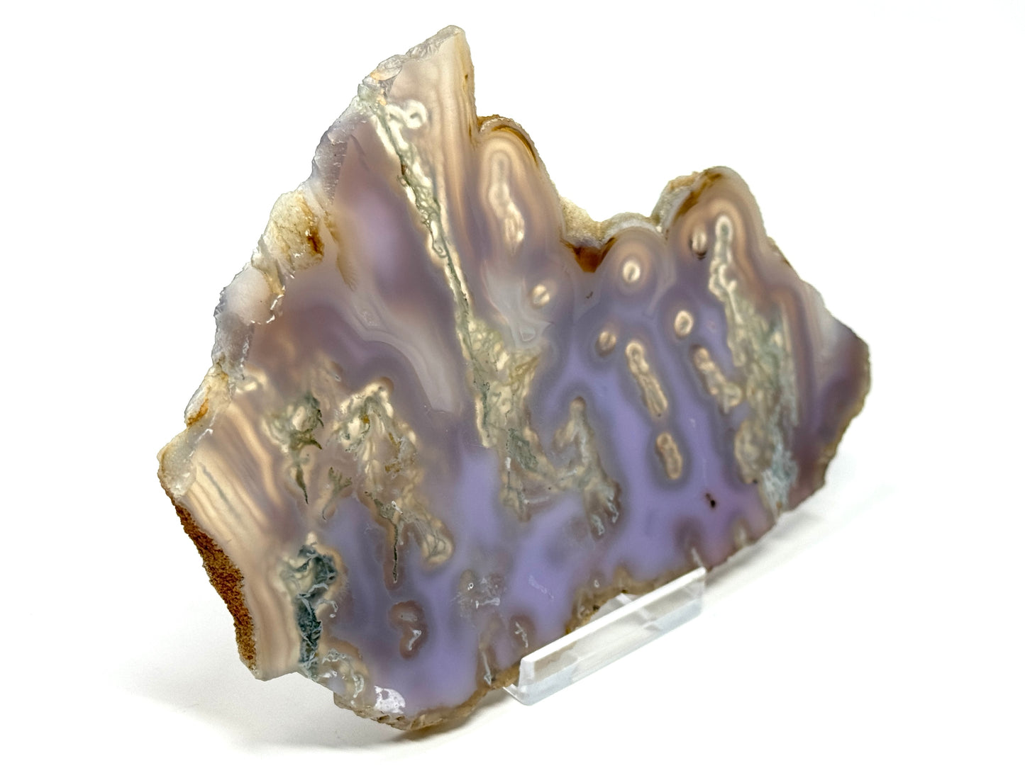 Purple Moss Agate Crystal Slice 14.5cm