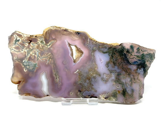Purple Moss Agate Crystal Slice 16.9cm