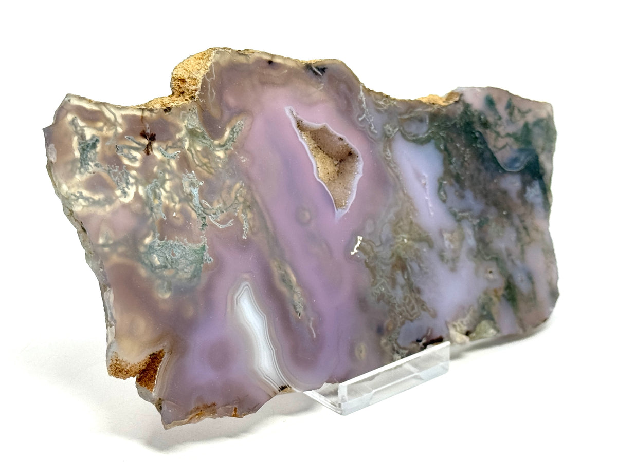 Purple Moss Agate Crystal Slice 16.9cm