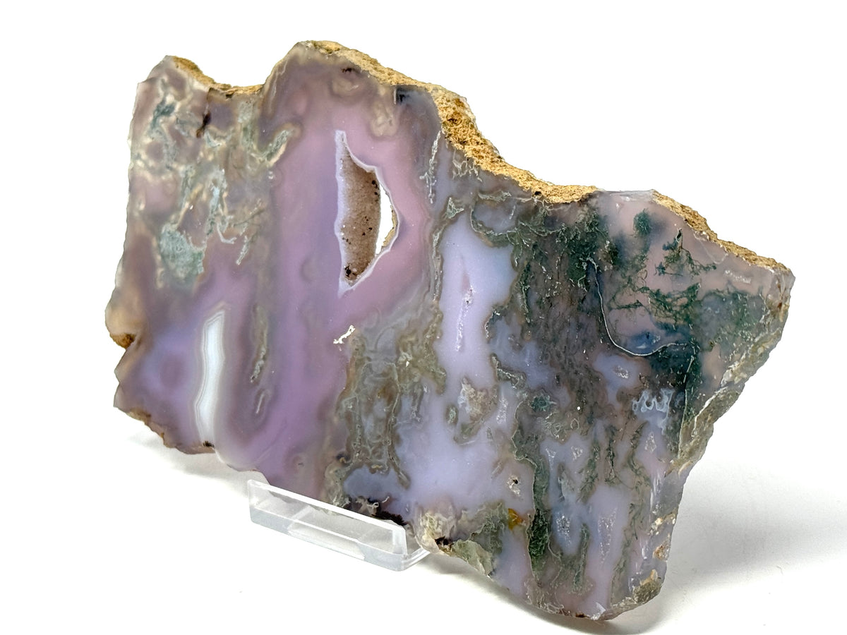 Purple Moss Agate Crystal Slice 16.9cm
