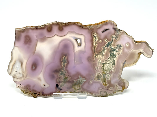 Purple Moss Agate Crystal Slice 18cm