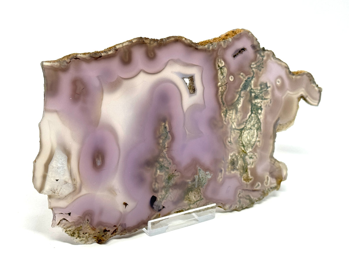 Purple Moss Agate Crystal Slice 18cm