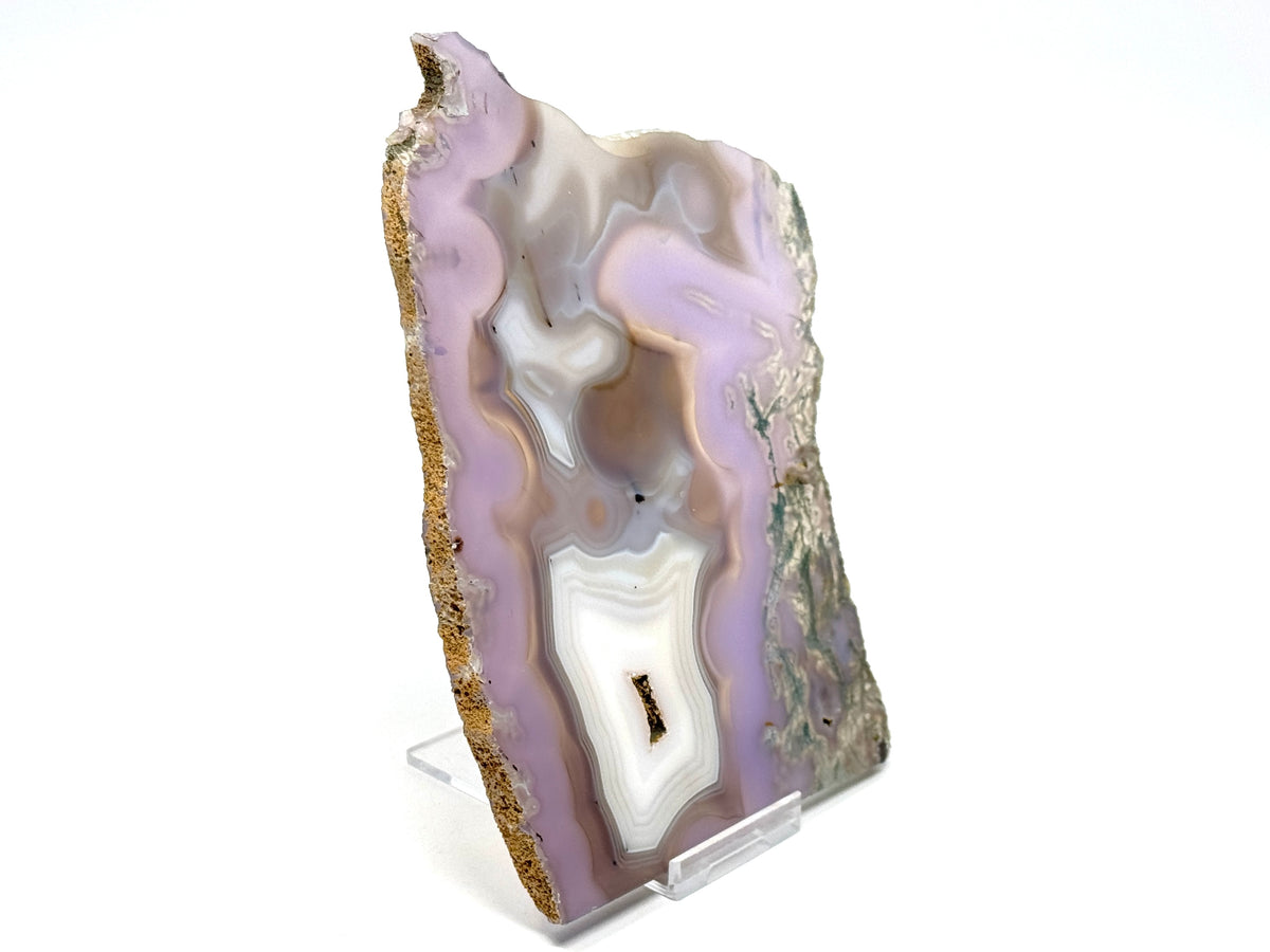 Purple Moss Agate Crystal Slice 15.5cm