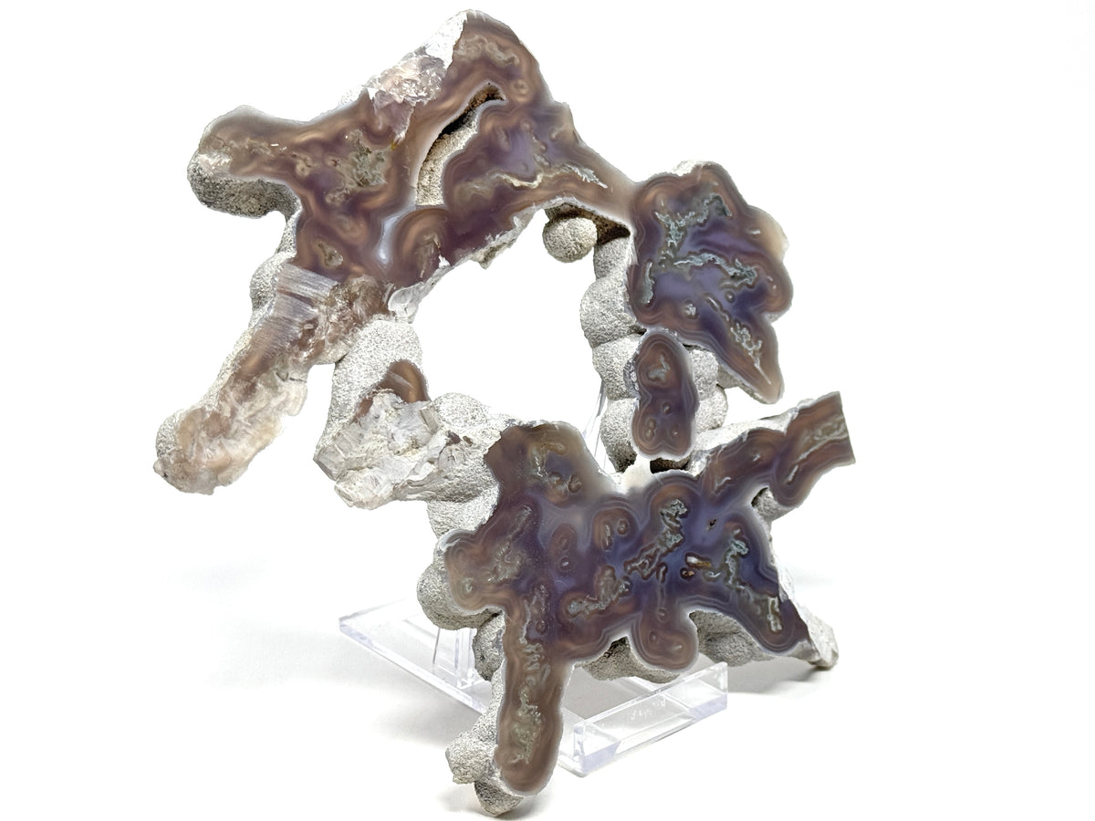 Large Purple Moss Agate Crystal Slice 22cm
