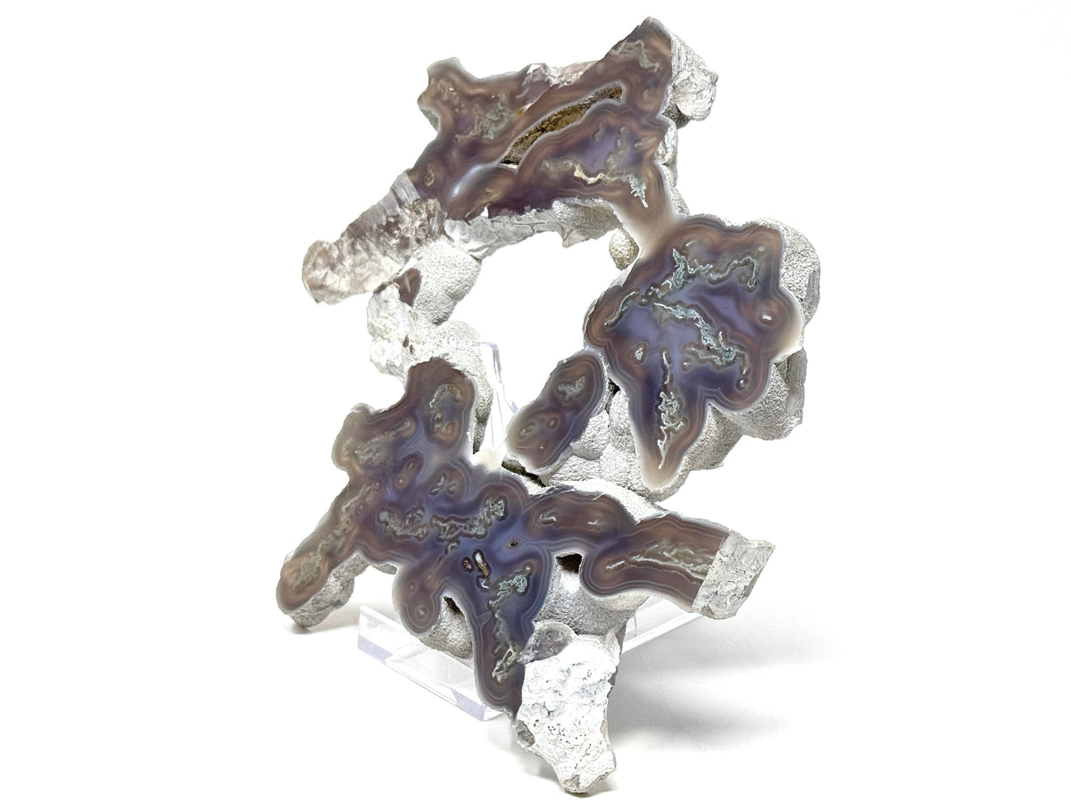 Large Purple Moss Agate Crystal Slice 22cm