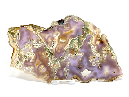 Large Druzy Purple Moss Agate Crystal Slice 22cm
